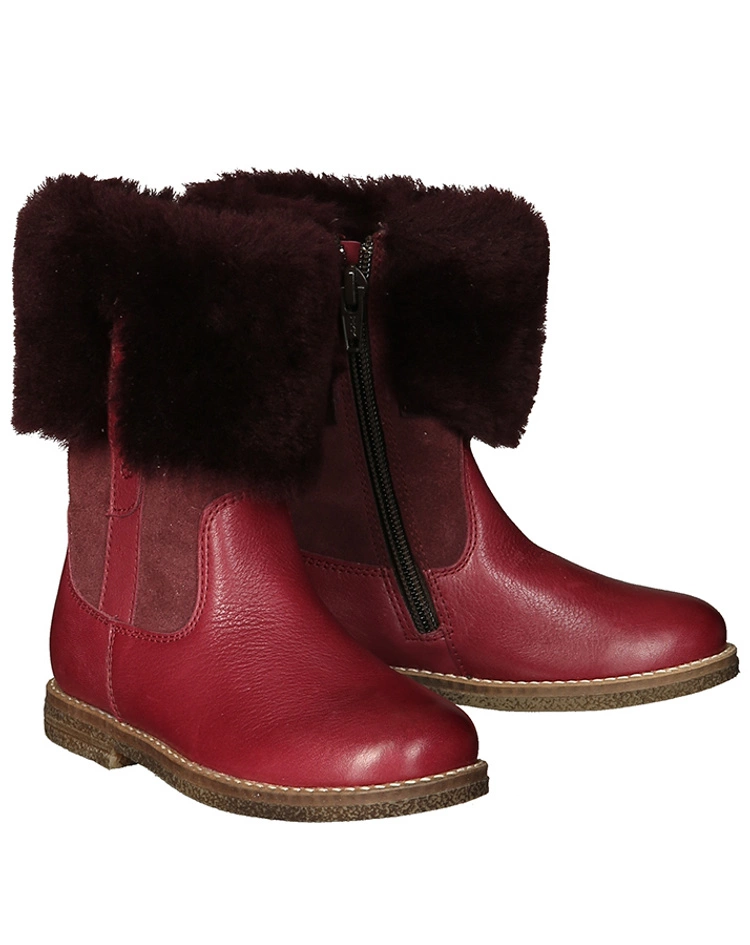 Froddo Winter-Stiefel LILLA Gefüttert Und Mit Echtfellbesatz In Bordeaux 3 Froddo Winter-Stiefel LILLA Gefüttert Und Mit Echtfellbesatz In Bordeaux